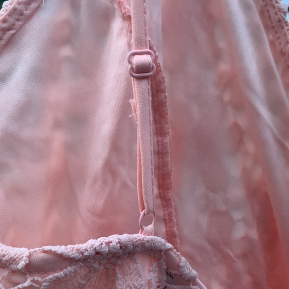 ❌DONATED❌Peach Blush Crochet Floral Lace Detailed Lined Maxi Romper - Picture 10 of 15